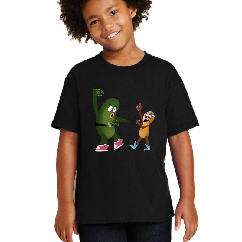 A Pickle And A Peanut Youth T-Shirt Boy Black