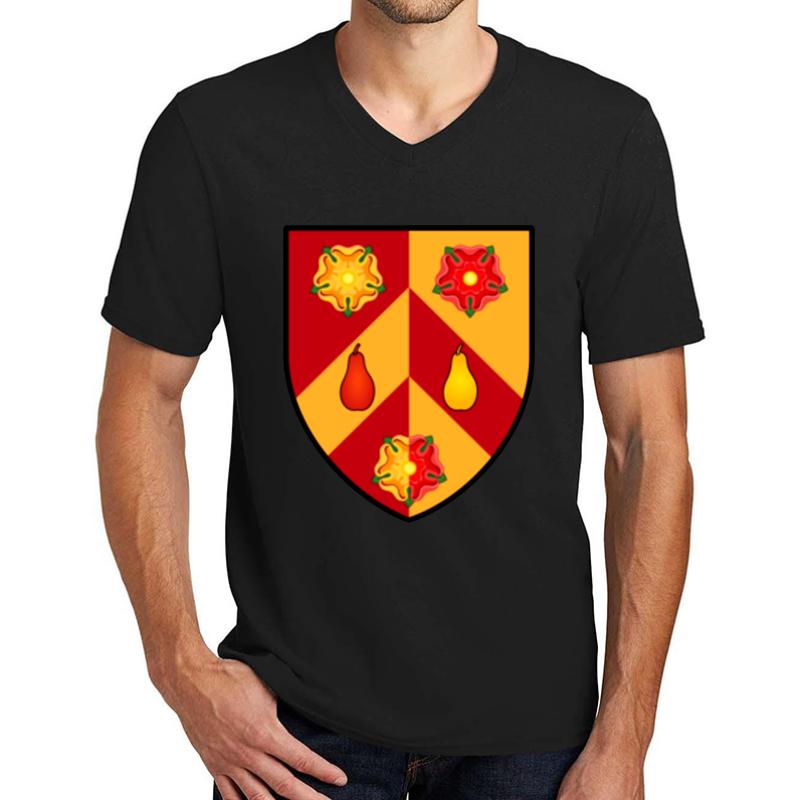 Wolfson College Unisex V-Neck T-Shirt Men Black