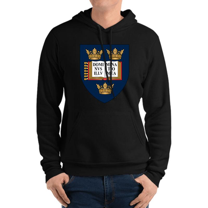 University Of Oxford Unisex Hooded Sweatshirt Men Black