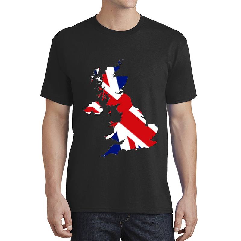 United Kingdom Map with Flag Youth T-Shirts