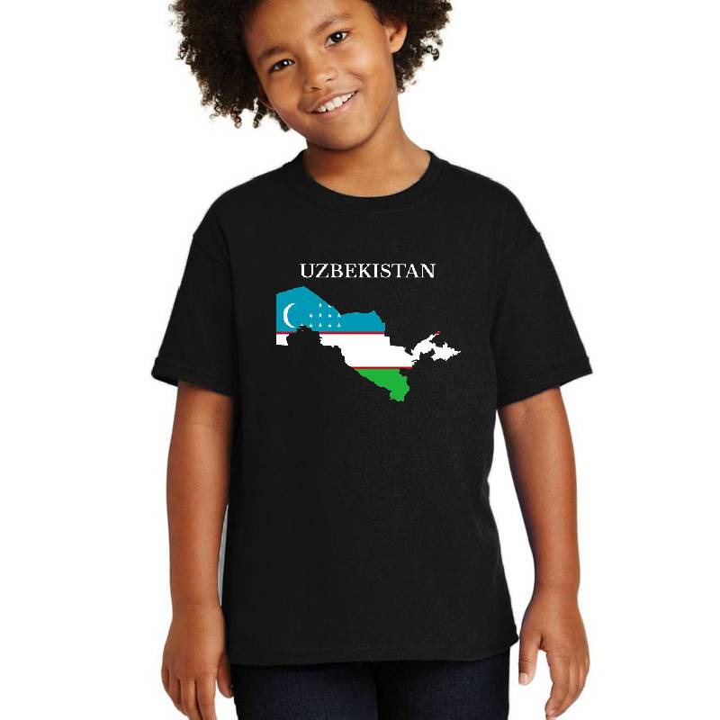Uzbekistan Map Flag Premium Flat Bill Snapback Caps