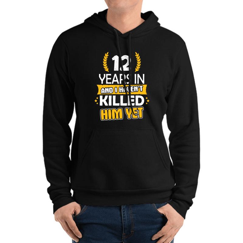 12 Th Anniversary Gifts For Her 12 Anniversary Gift 12 Wedding Anniversary Gift Funny Anniversary Gift Unisex Hooded Sweatshirt Men Black