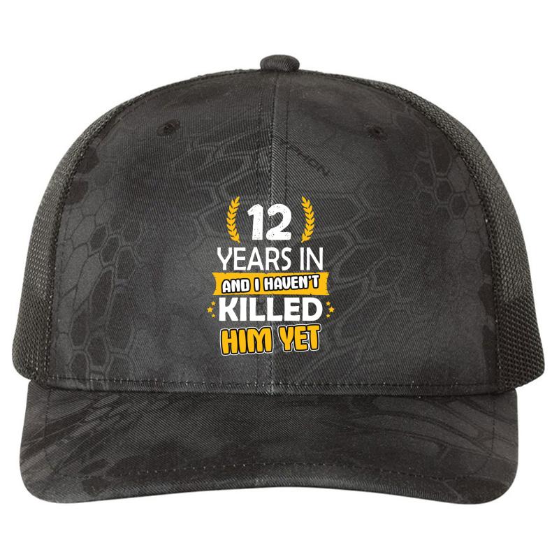 12 Th Anniversary Gifts For Her 12 Anniversary Gift 12 Wedding Anniversary Gift Funny Anniversary Gift Richardson Premium Trucker Snapback Cap  Kryptek Typhon Black