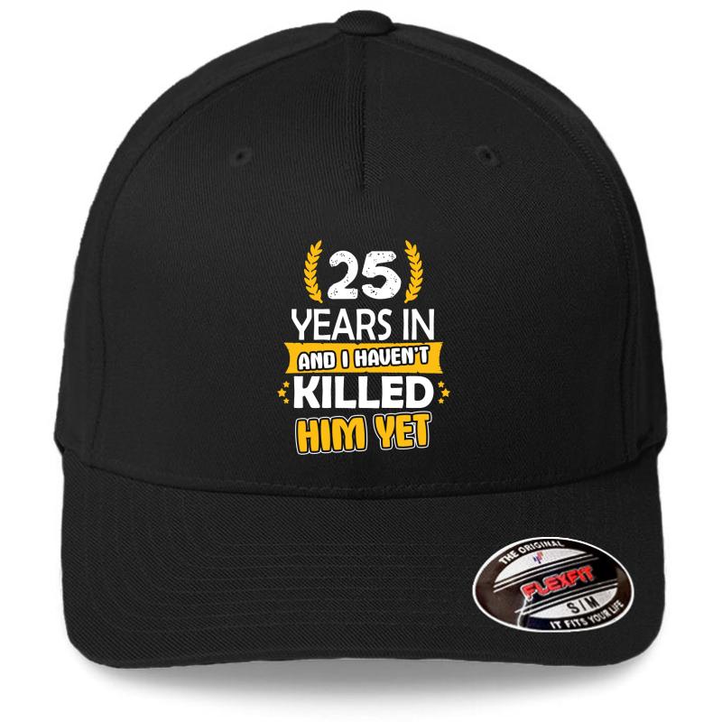 25 Th Anniversary Gifts For Her 25 Anniversary Gift 25 Wedding Anniversary Gift Funny Anniversary Gift Flexfit Baseball Cap  Black