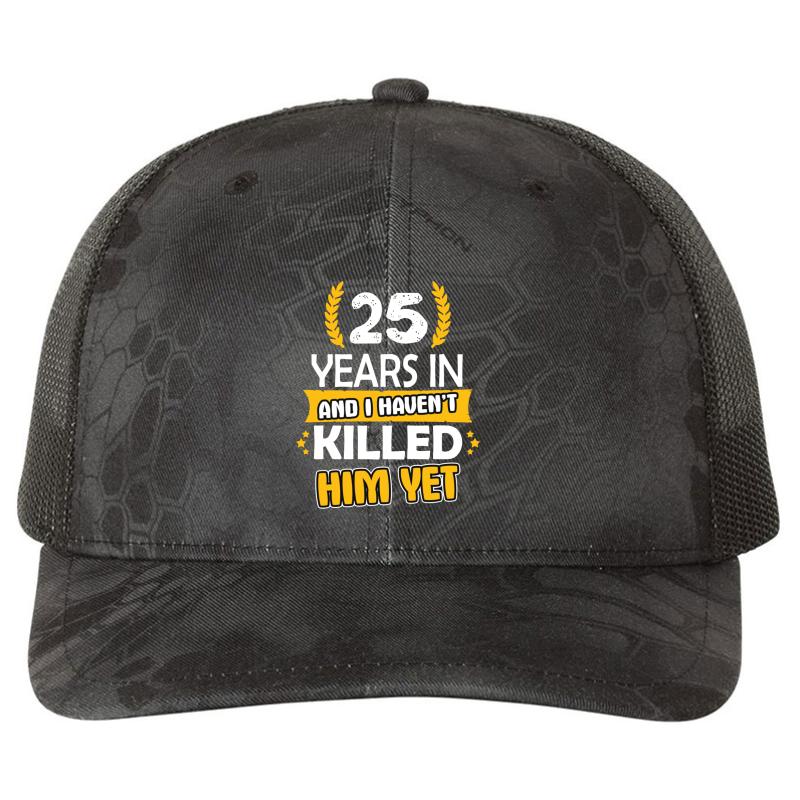 25 Th Anniversary Gifts For Her 25 Anniversary Gift 25 Wedding Anniversary Gift Funny Anniversary Gift Richardson Premium Trucker Snapback Cap  Kryptek Typhon Black