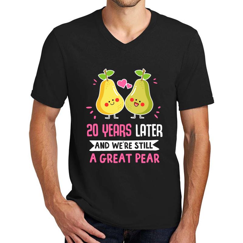 20 Th Anniversary Gifts For Couple 20 Anniversary Gift 20 Wedding Anniversary Gift Funny Anniversary Gift Anniversary Gift Idea Unisex V-Neck T-Shirt Men Black