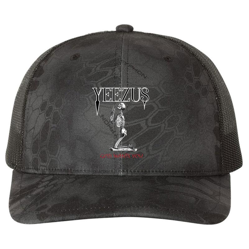 Yeezus Skeleton Richardson Premium Trucker Snapback Cap  Kryptek Typhon Black