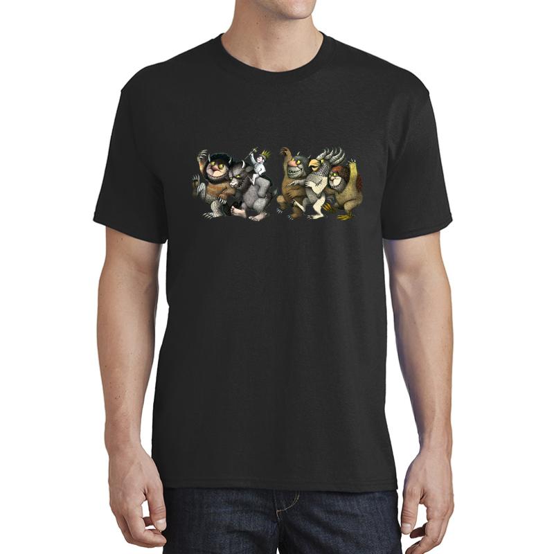 Wild Things Romp Graphic Unisex T-Shirt Men Black