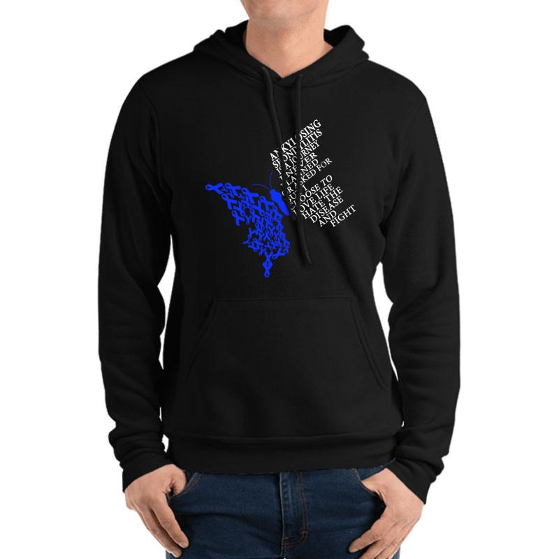 Ankylosing Spondylitis Unisex Hooded Sweatshirt Men Black