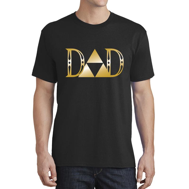 Zelda Inspired Dad Shirt Fathers Day Gaming Gamer Nintendo Retro Unisex T-Shirt Men Black