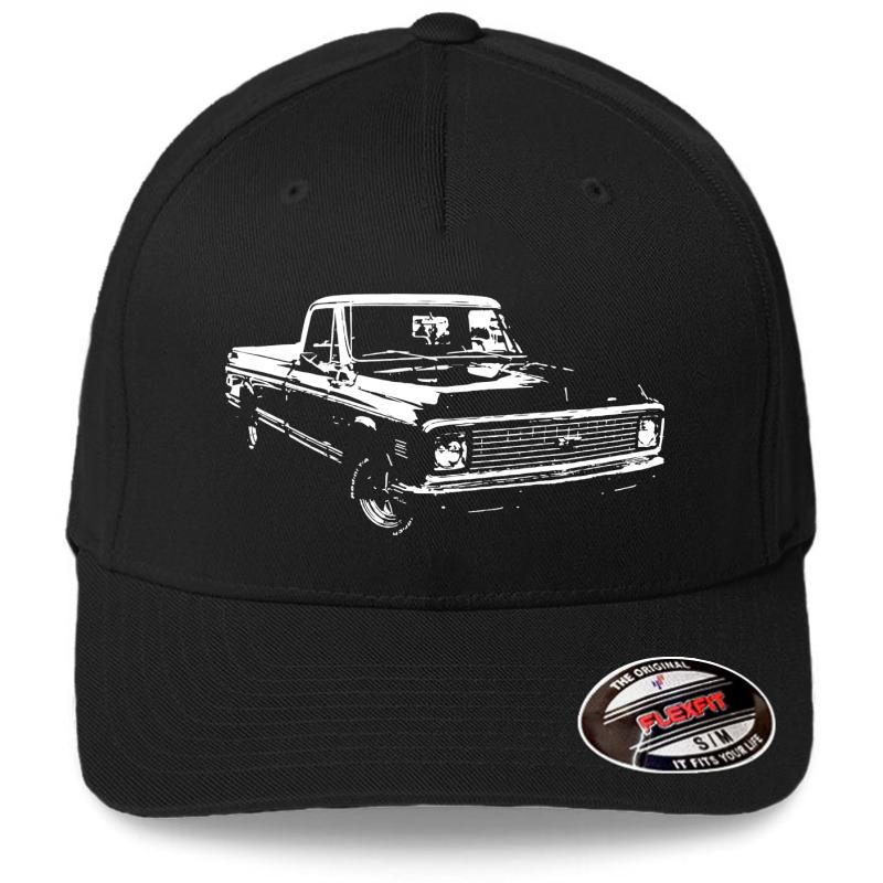 1971 Chevrolet C10 Flexfit Baseball Cap  Black