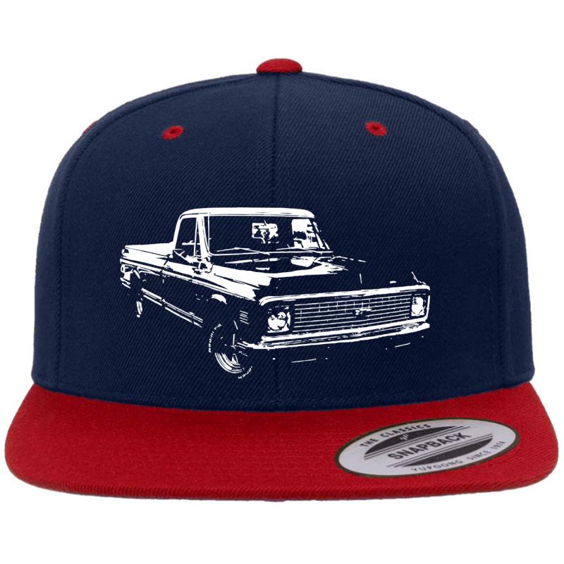 1971 Chevrolet C10 Premium Flat Bill Snapback Cap  Navy