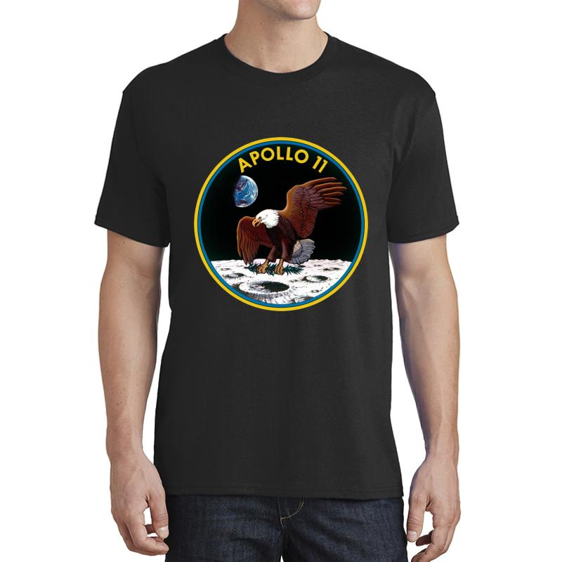 Apollo 11 Mission Logo Unisex T-Shirt Men Black