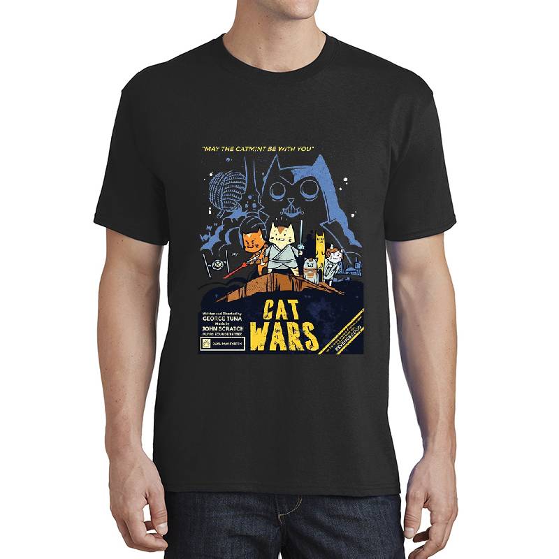 Cute Cat Wars Design Premium Flat Bill Snapback Caps