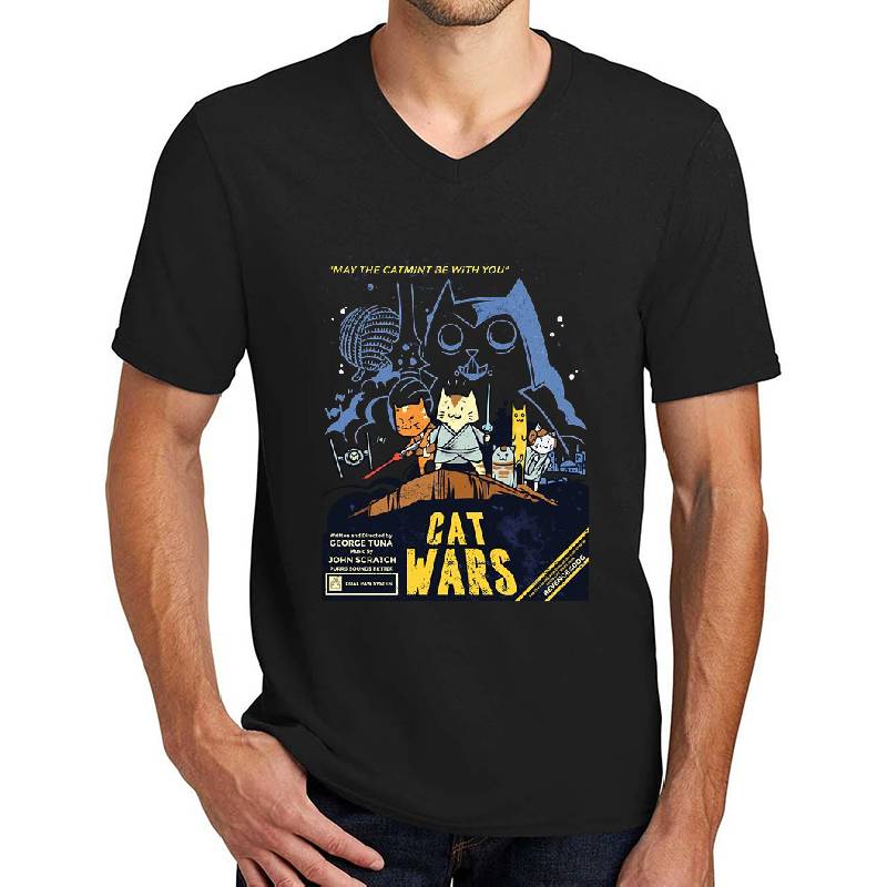 Cute Cat Wars Design Premium Flat Bill Snapback Caps