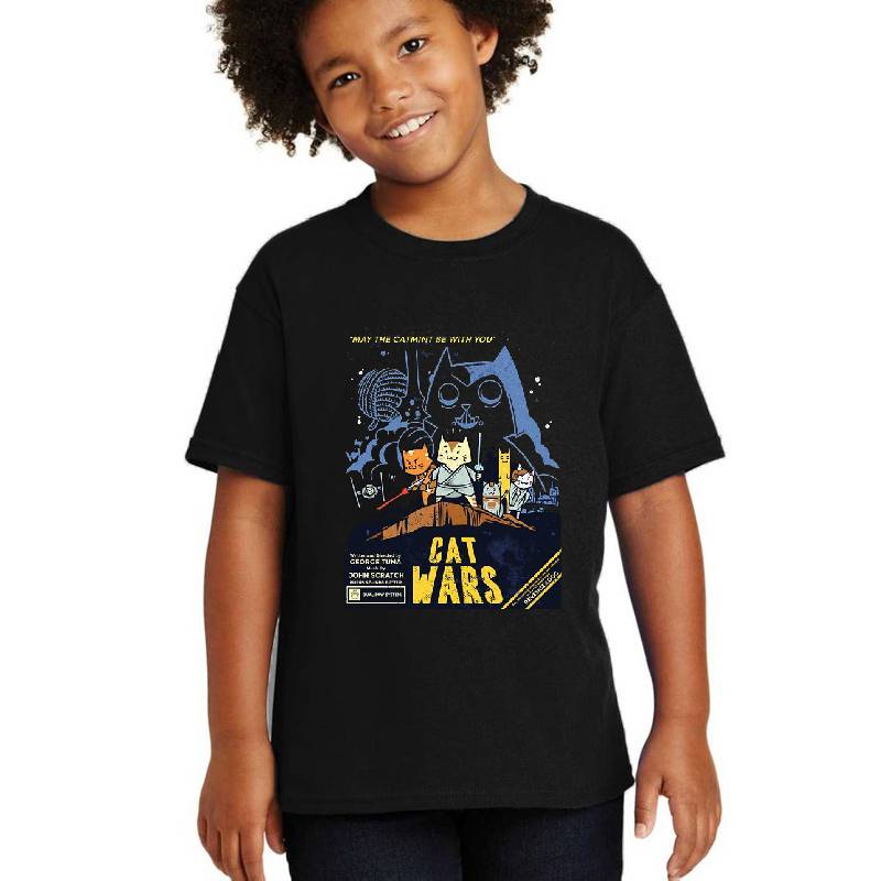 Cute Cat Wars Design Premium Flat Bill Snapback Caps