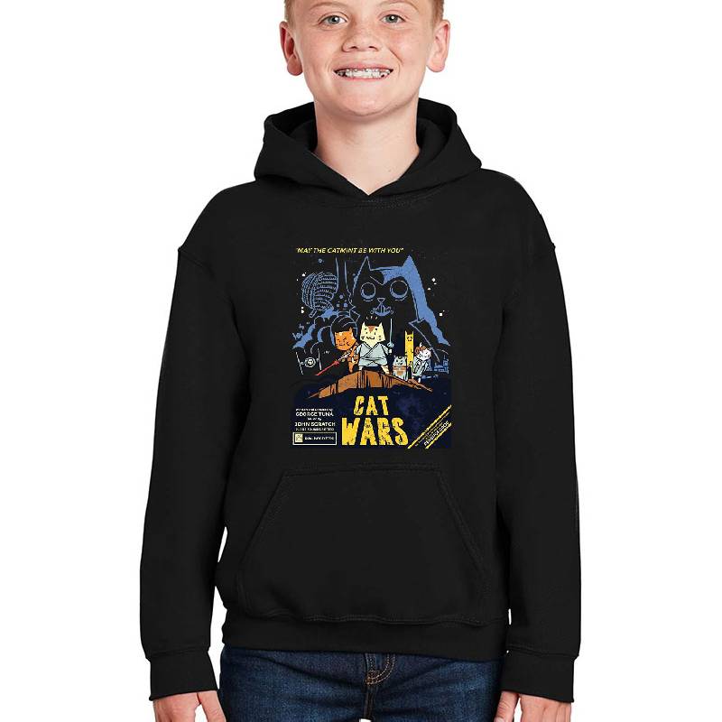 Cute Cat Wars Design Premium Flat Bill Snapback Caps