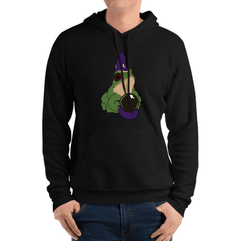 Wizard Frog Unisex Hooded Sweatshirt Men Black