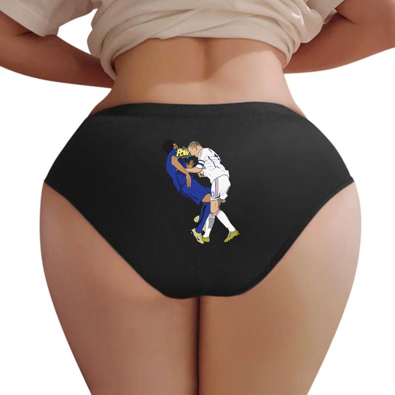 Zidane Headbutt 2006 World Cup Final Women Underwear Panties Women Black