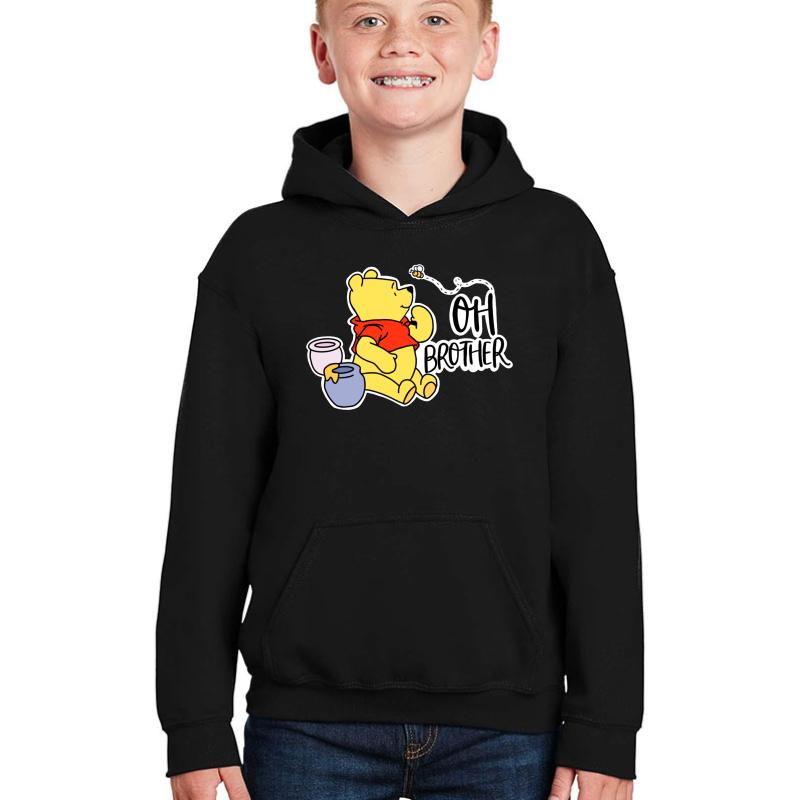 Winnie The Pooh Youth Hooded Sweatshirt Boy Black