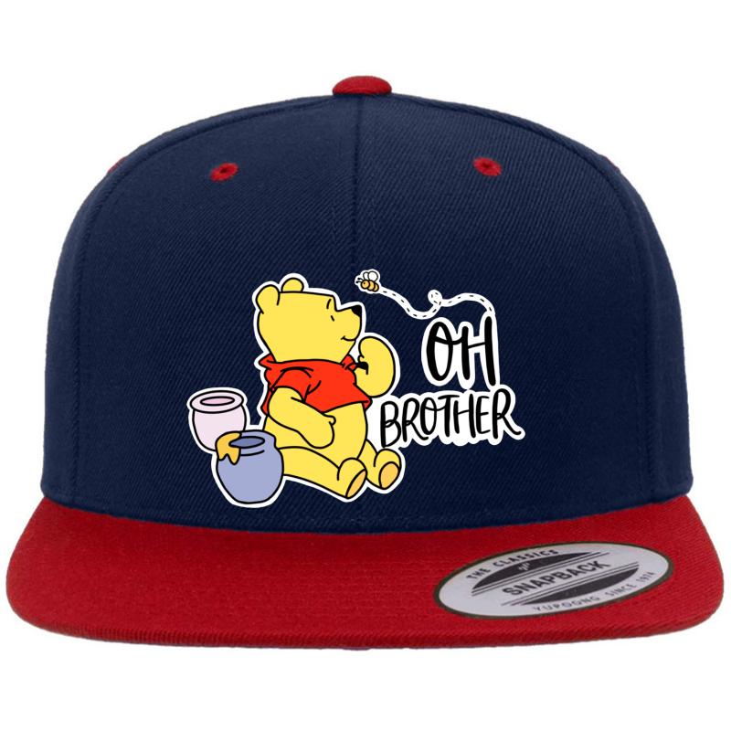 Winnie The Pooh Premium Flat Bill Snapback Cap  Navy