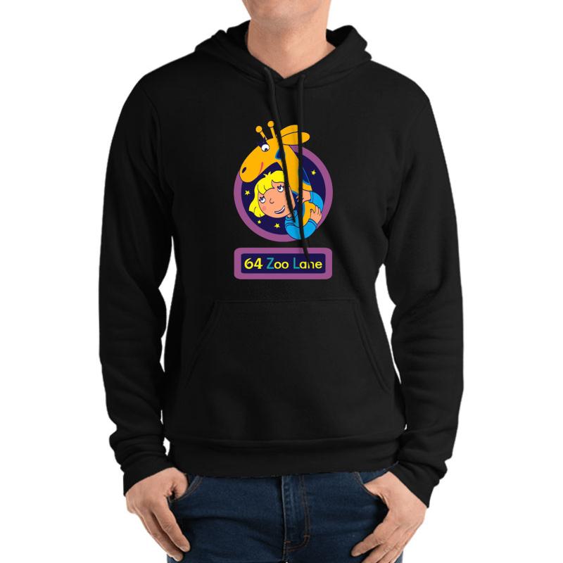 64 Zoo Lane Unisex Hooded Sweatshirt Men Black