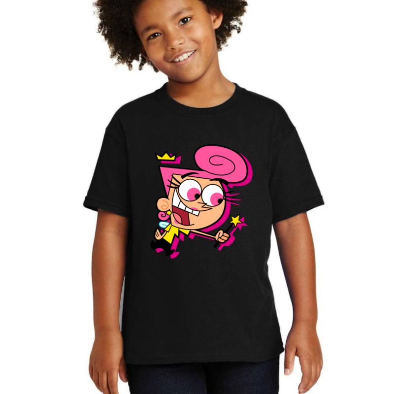 Wanda - Fairly Odd Parents Youth T-Shirt Boy Black