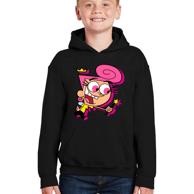 Wanda - Fairly Odd Parents Youth Hooded Sweatshirt Boy Black