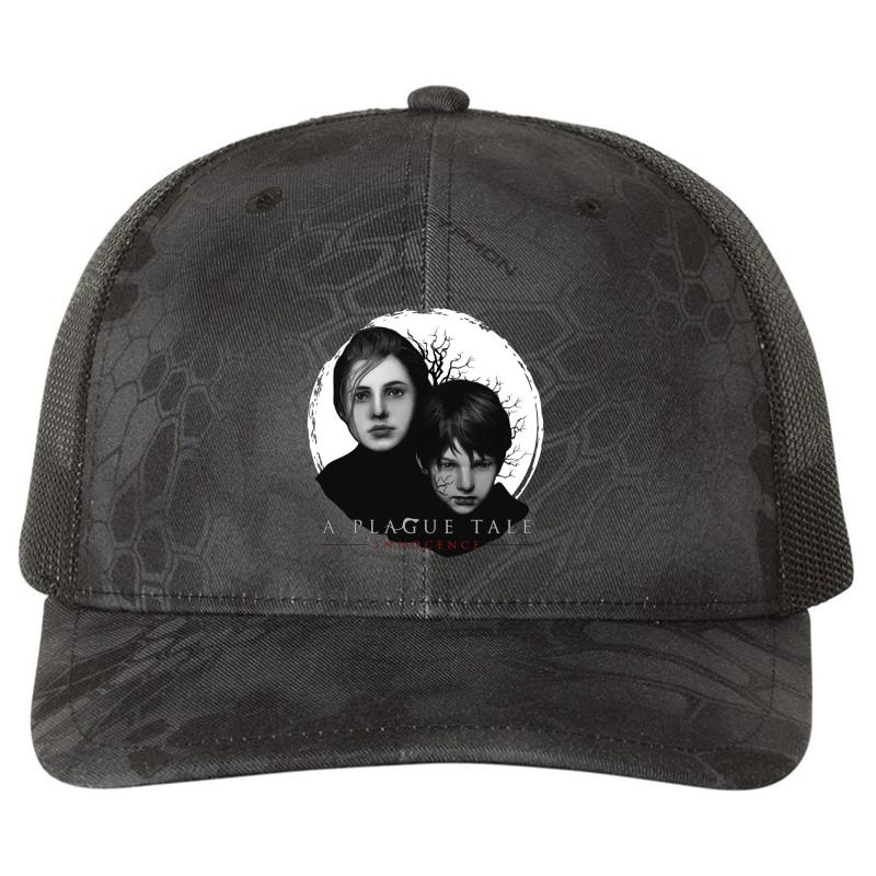 A Plague Tale Innocence Richardson Premium Trucker Snapback Cap  Kryptek Typhon Black