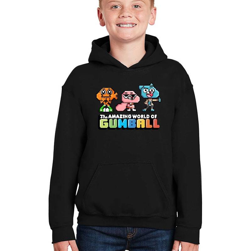 The Amazing World of Gumball 8-Bit RPG Video Game Unisex Hooded Sweatshirts