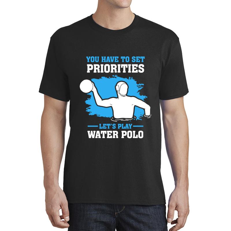 Waterpolo Water Polo Priorities Unisex T-Shirt Men Black