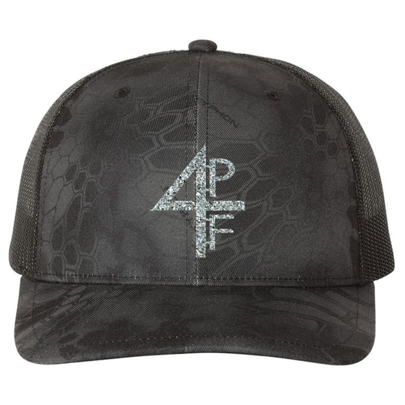 4Pf Lil Baby 2020 Richardson Premium Trucker Snapback Cap  Kryptek Typhon Black