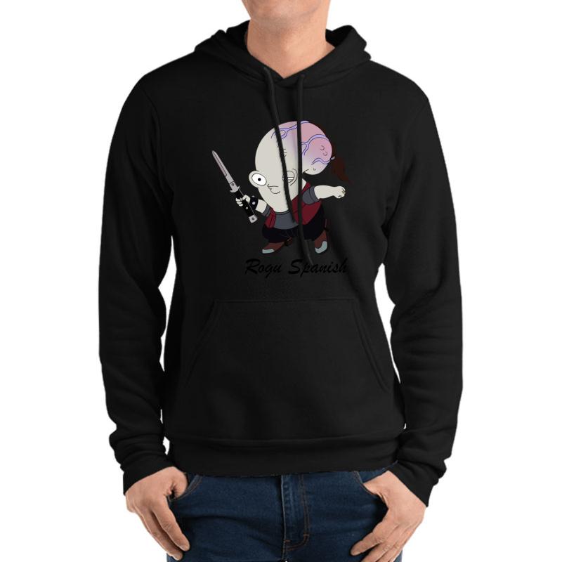 American Dad Rogu Spanish Unisex Hooded Sweatshirt Men Black