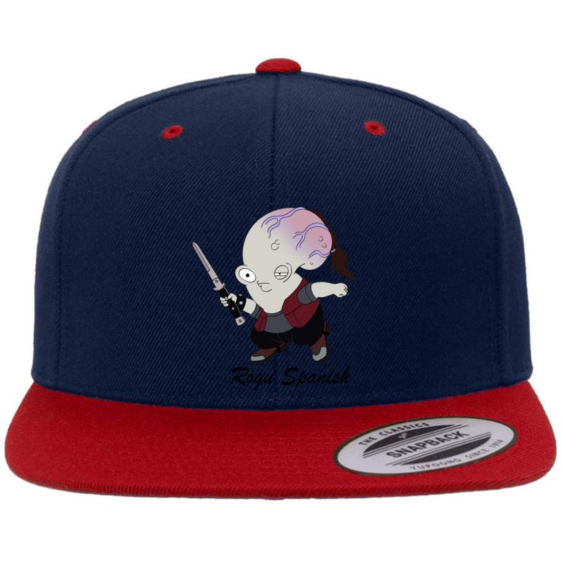 American Dad Rogu Spanish Premium Flat Bill Snapback Cap  Navy