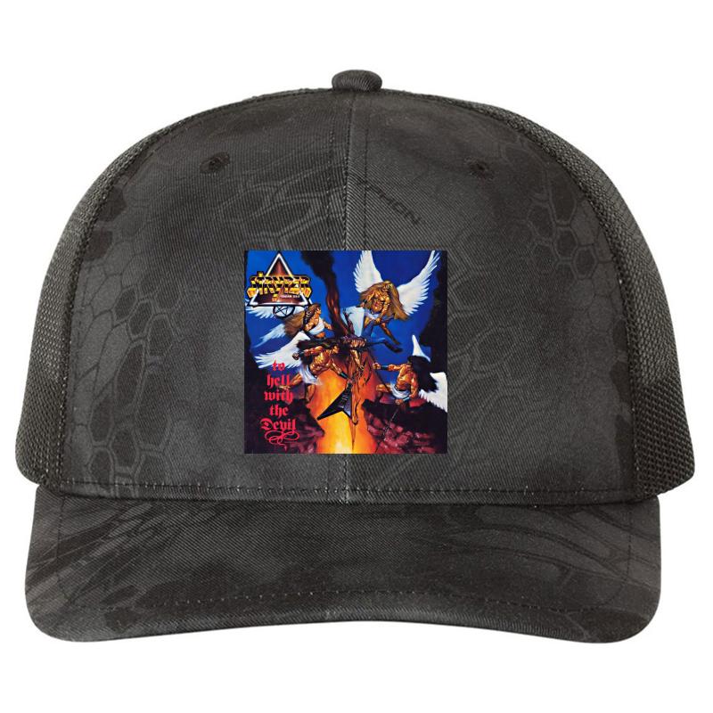 Album Tema Music Heavy Metal Rock N Roll Stryper Tour 99Art Richardson Premium Trucker Snapback Cap  Kryptek Typhon Black