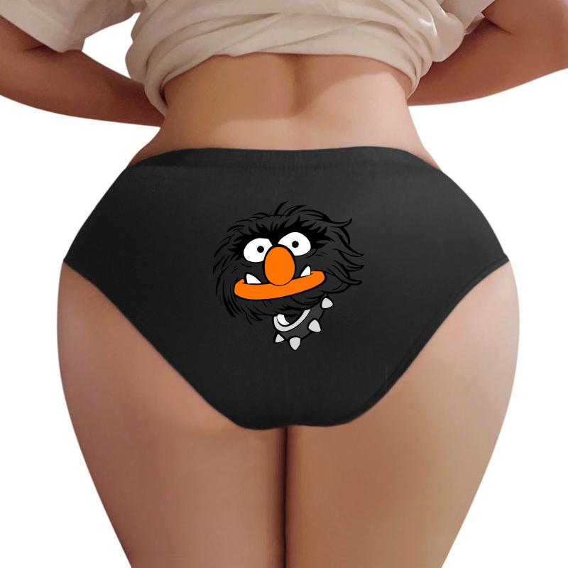 Animal Funny Muppet Women Underwear Panties Women Black