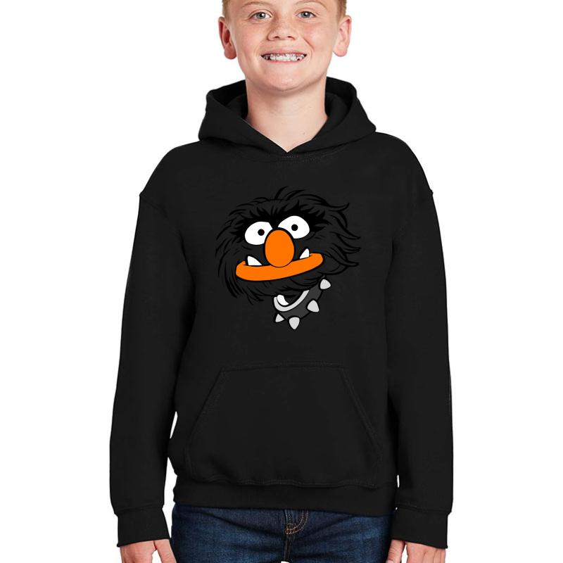 Animal Funny Muppet Youth Hooded Sweatshirt Boy Black