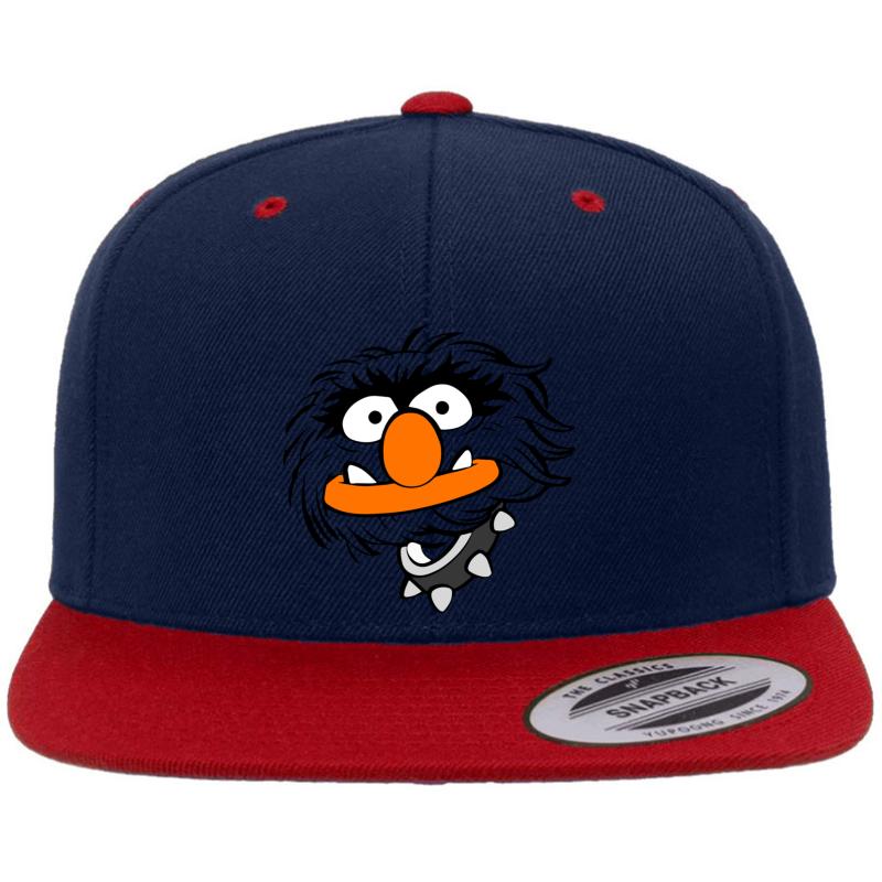 Animal Funny Muppet Premium Flat Bill Snapback Cap  Navy