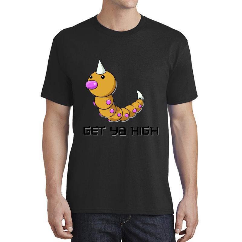 Weedle Get Ya High Unisex T-Shirt Men Black