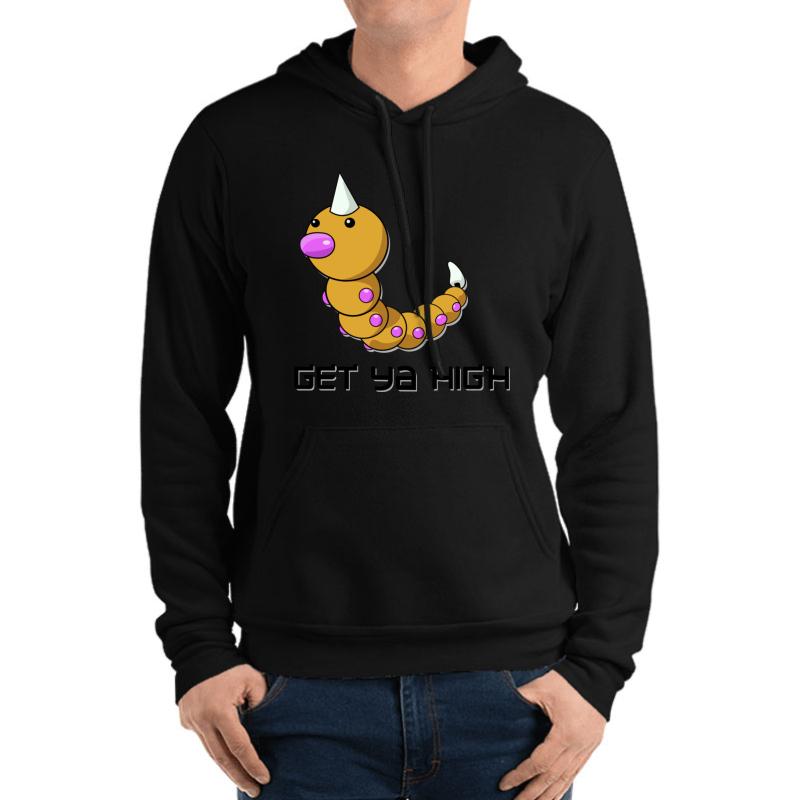 Weedle Get Ya High Unisex Hooded Sweatshirt Men Black