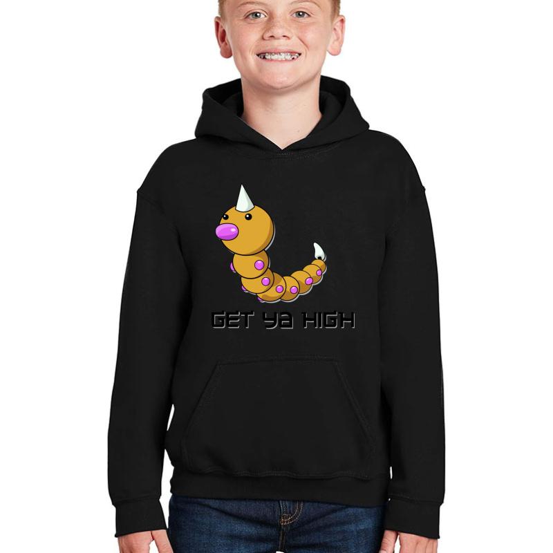 Weedle Get Ya High Youth Hooded Sweatshirt Boy Black