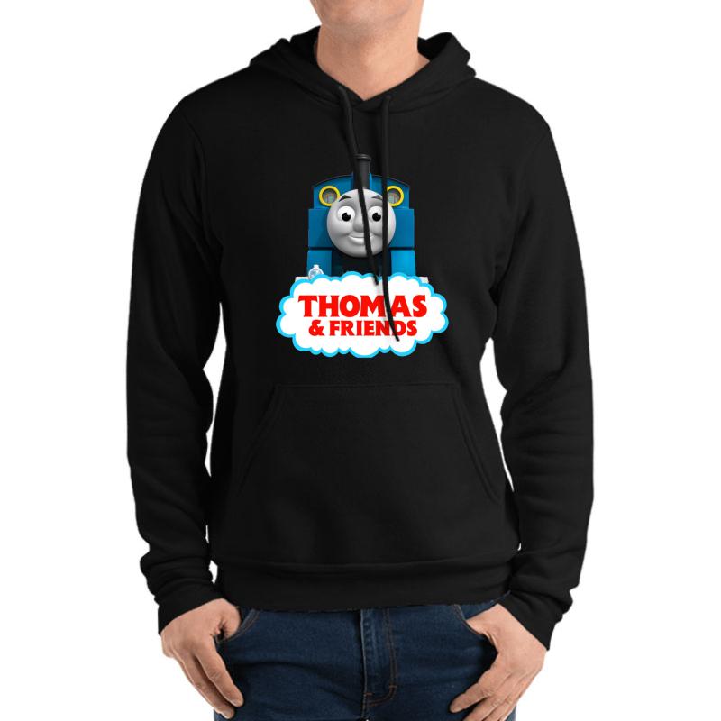 Thomas The Tank Engine Title Unisex Hooded Sweatshirt Men Black