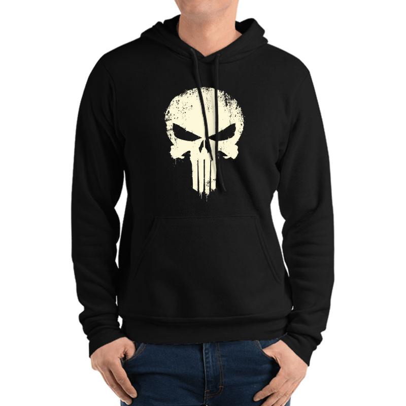 Vintage Punisher Unisex Hooded Sweatshirt Men Black