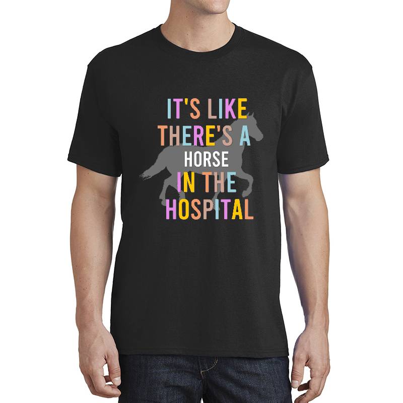 Horse In The Hospital Unisex V-Neck T-Shirts
