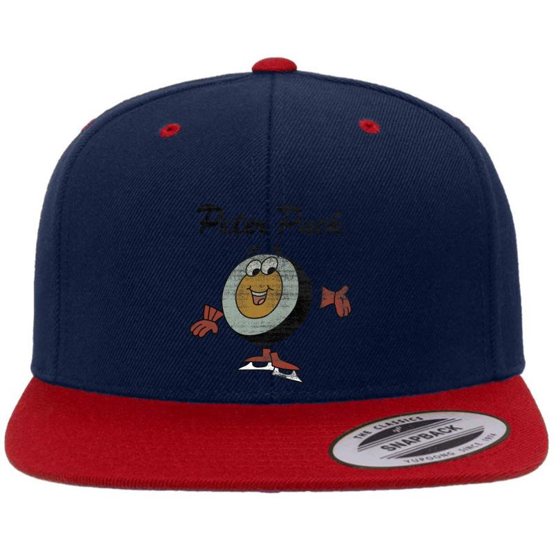 Vintage Peter Puck Premium Flat Bill Snapback Cap  Navy