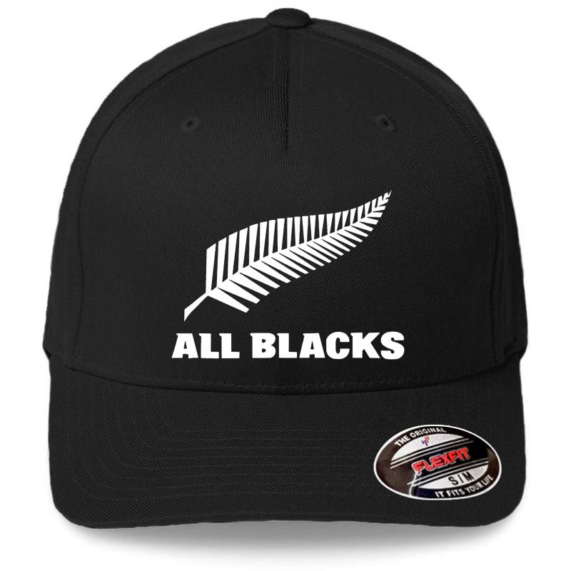 All Blacks Newzealand Rugby Flexfit Baseball Cap  Black