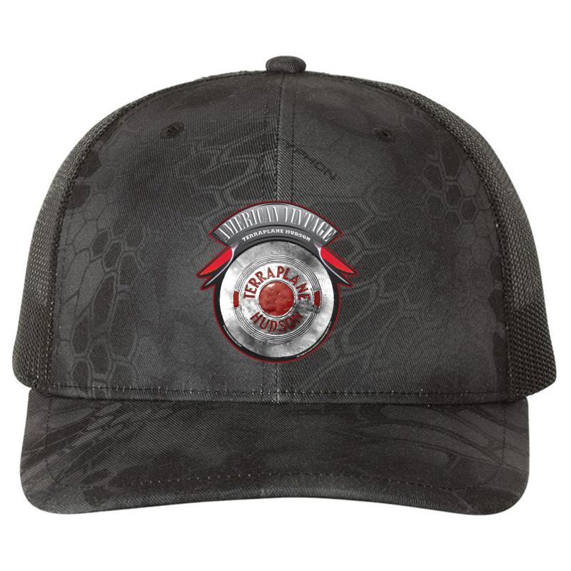 American Vintage Terra Plane Hudson Hubcap Richardson Premium Trucker Snapback Cap  Kryptek Typhon Black