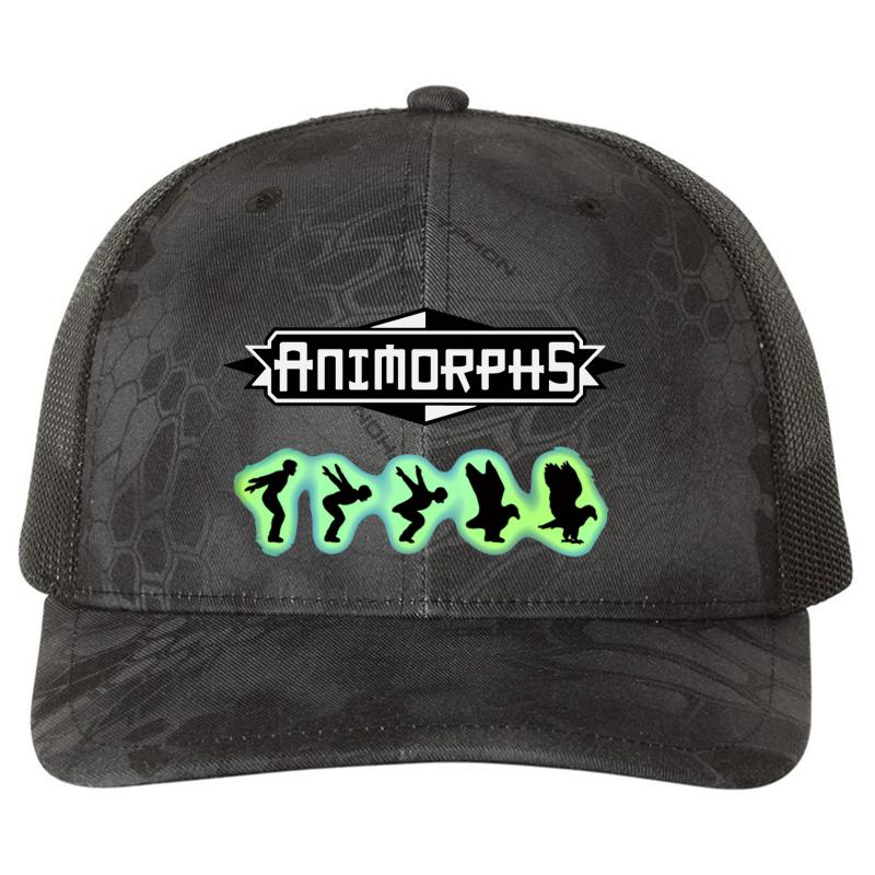 Animorphs Classic Science Fiction Children Movie Richardson Premium Trucker Snapback Cap  Kryptek Typhon Black