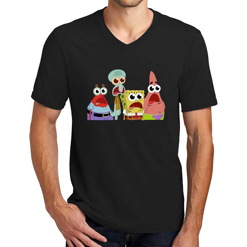 Big Eyed Spongebob Patrick Squidward And Mr. Krabs Youth T-Shirts