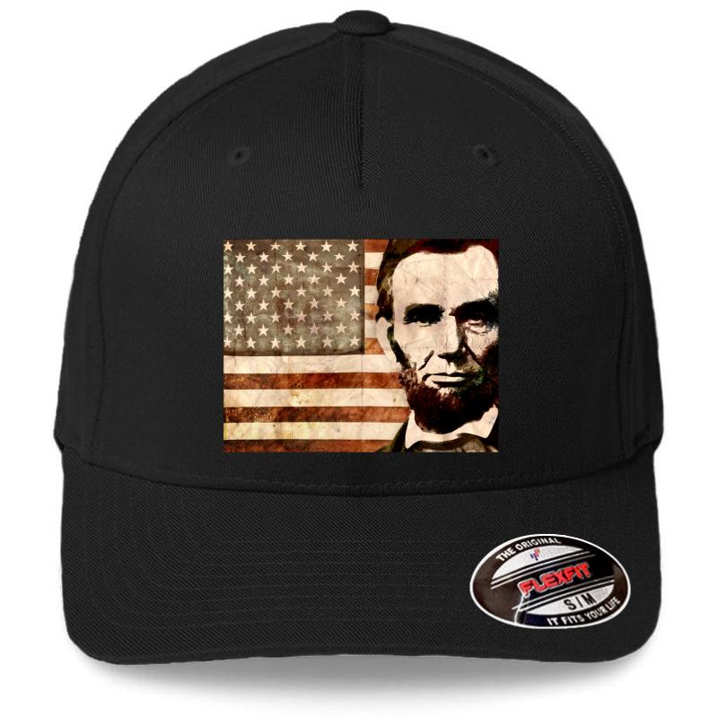 Abraham Lincoln Flexfit Baseball Cap  Black